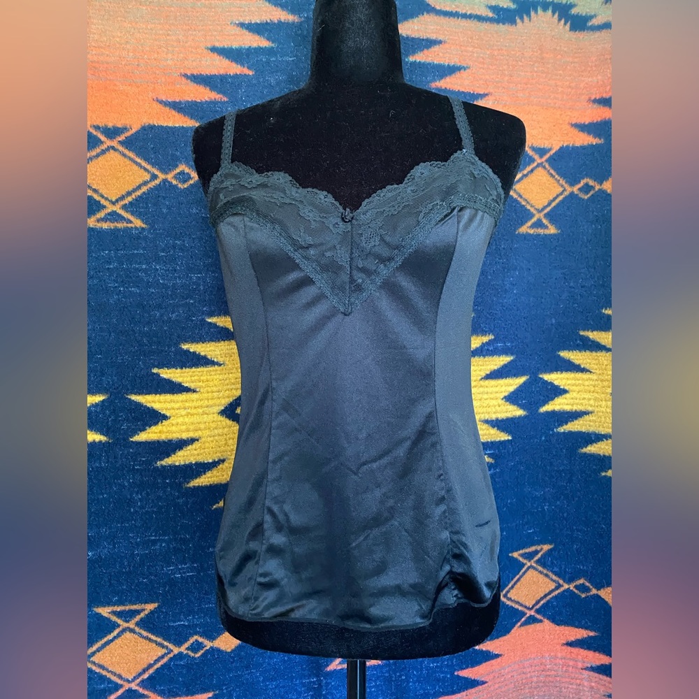 VTG Black Lace Camisole Blouse Tank! Size Small!